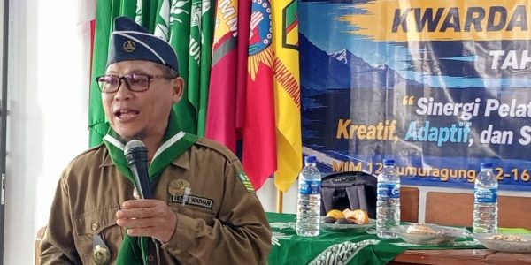 Ahmad Syafi'i saat paparan materi Kemuhammadiyahan pada Jaya Melati 1 Kwarda Bojonegoro